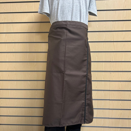Brown Bib Apron – 29"x29", No Pocket (Poly - Cotton Blend) - Cleaning Products UK