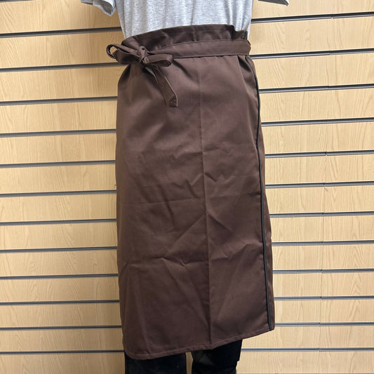 Brown Bib Apron – FAITHFUL Brand, No Pocket (One Size) - Cleaning Products UK