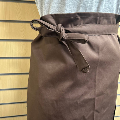 Brown Bib Apron – FAITHFUL Brand, No Pocket (One Size) - Cleaning Products UK