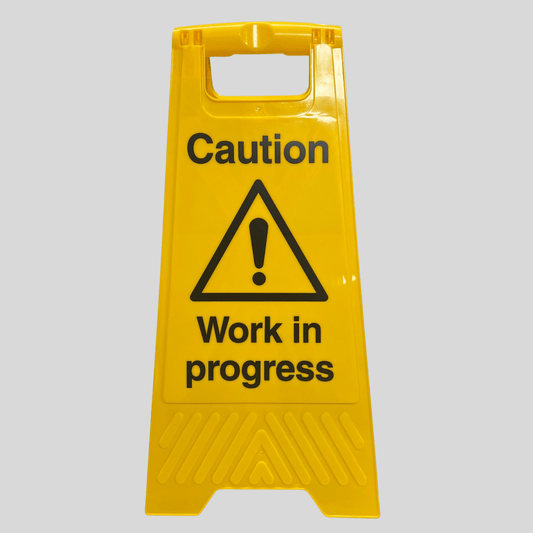 Caution Work In Progress A Frame Sign - Cleaning Products UK