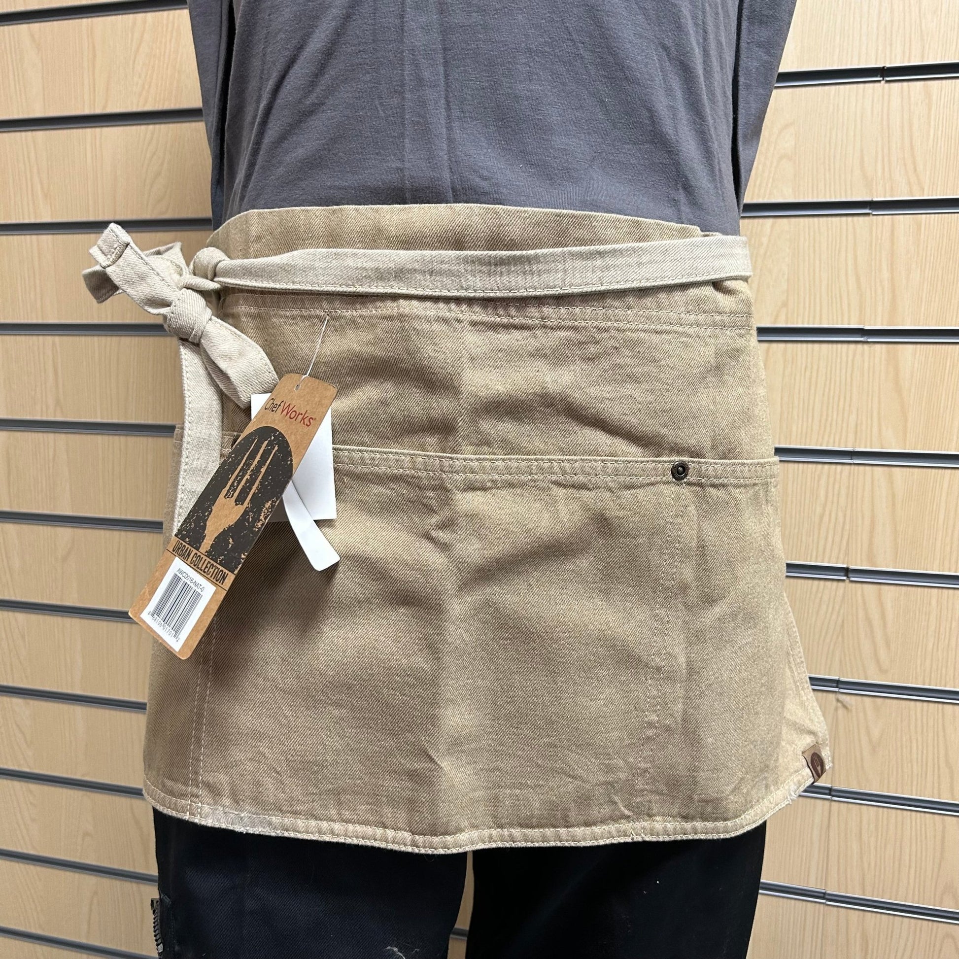 Chef Works Waist Apron Urban Collection One Size Beige - Cleaning Products UK