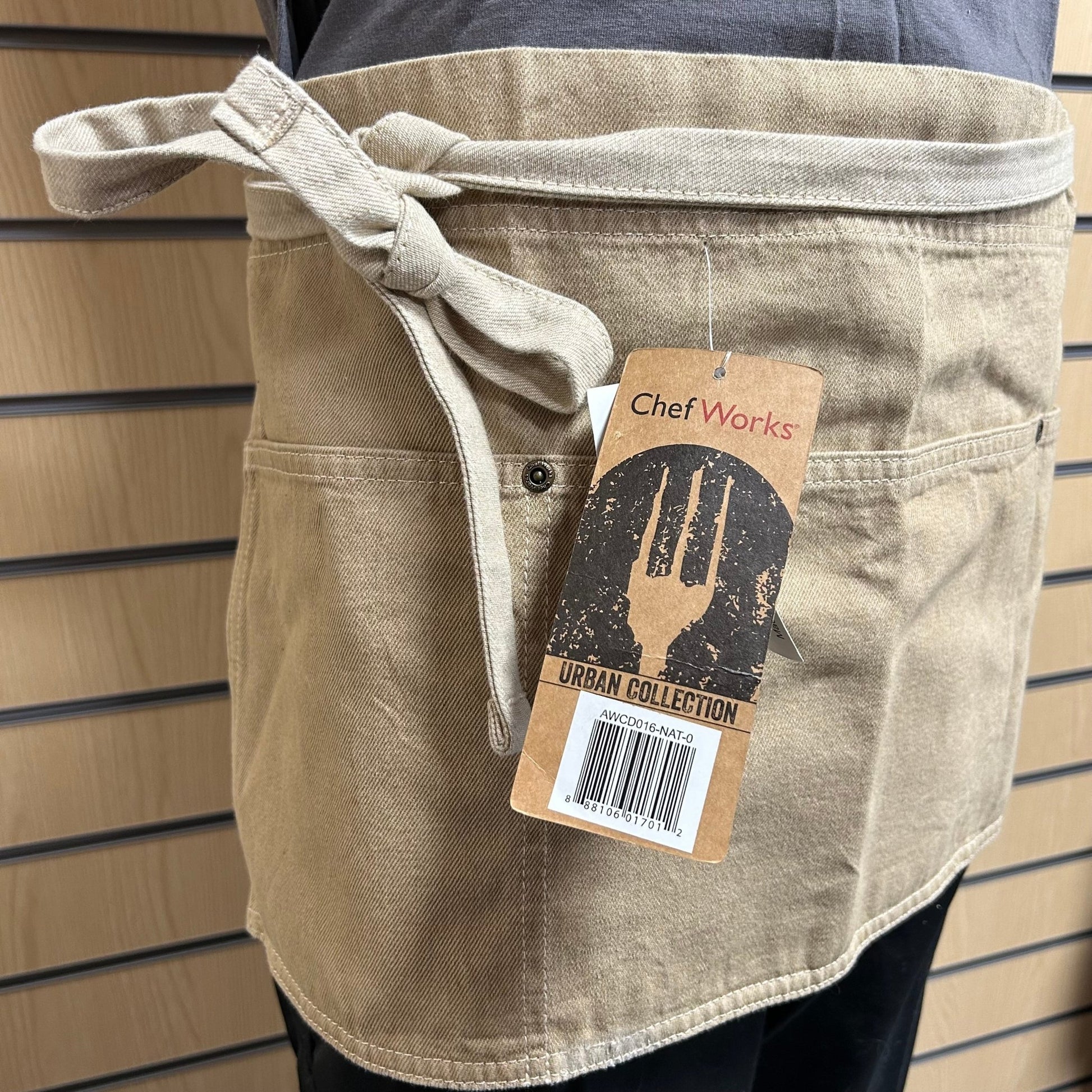 Chef Works Waist Apron Urban Collection One Size Beige - Cleaning Products UK