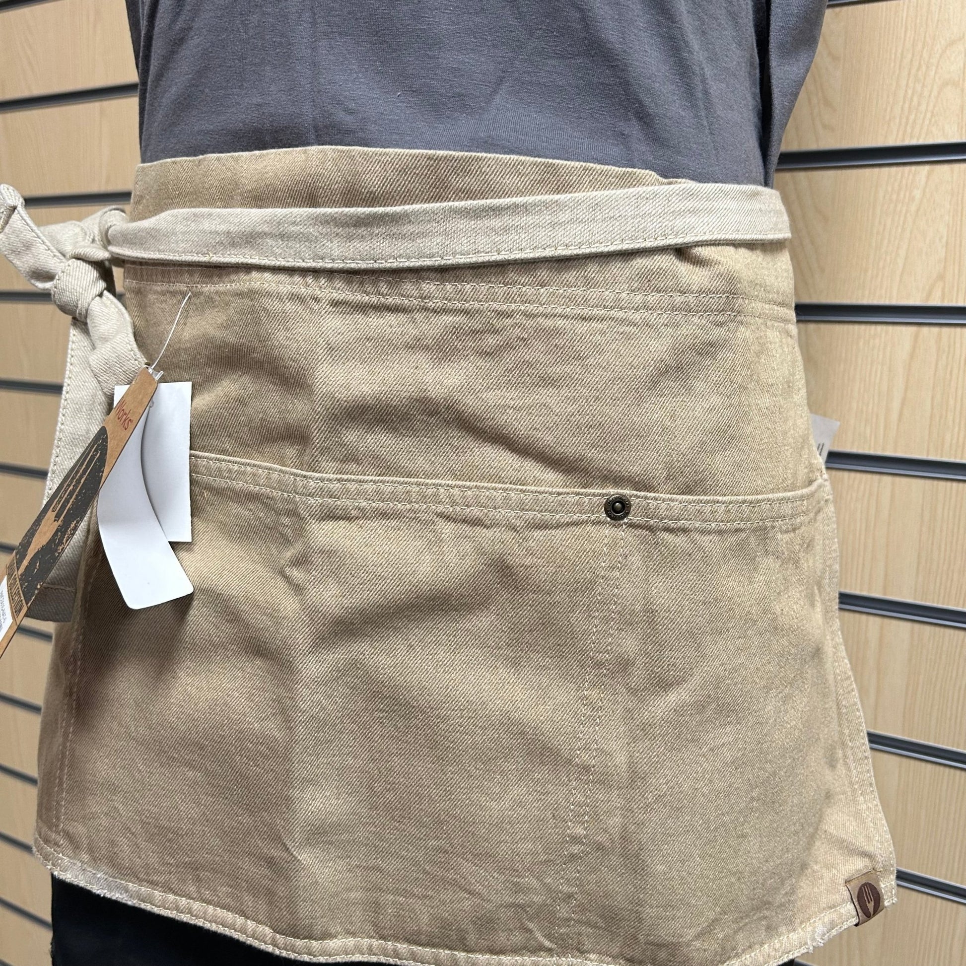 Chef Works Waist Apron Urban Collection One Size Beige - Cleaning Products UK