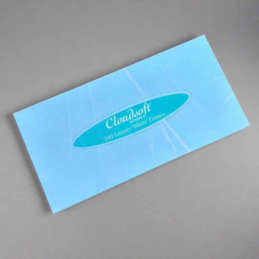 Cloudsoft Luxury Facial Tissues - 100 Sheets 2ply 190mm x 200mm - Cleaning Products UK