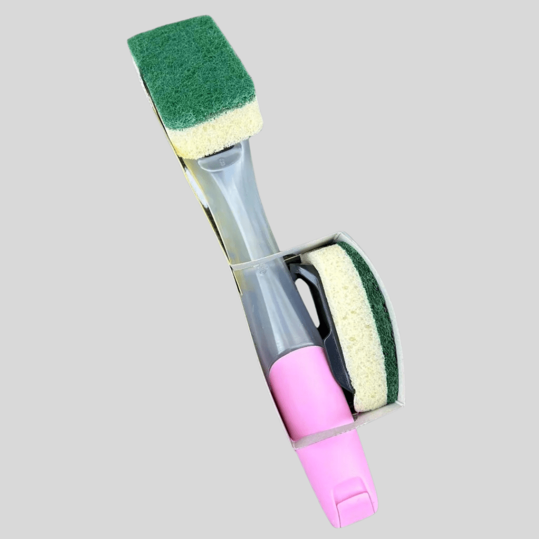 Dishmatic Washing Up Sponge – Fillable Handle with 1 Bonus Refill - Cleaning Products UK