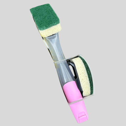 Dishmatic Washing Up Sponge – Fillable Handle with 1 Bonus Refill - Cleaning Products UK