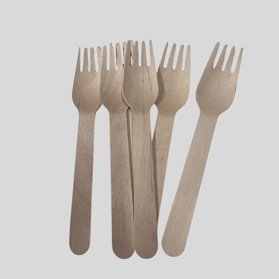 Disposable Forks – Pack of 100 - Eco - Friendly Cutlery - Cleaning Products UK