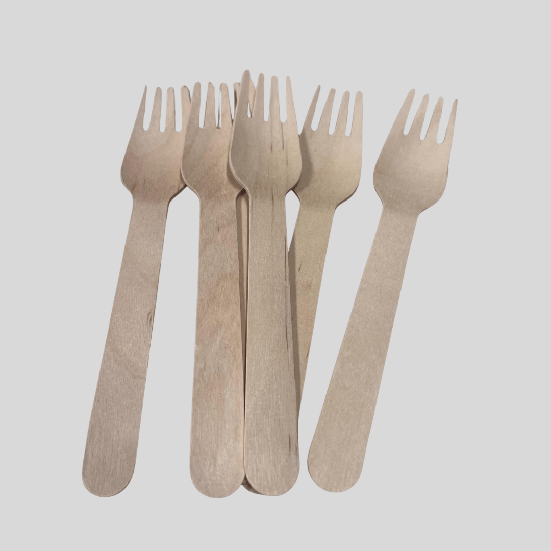 Disposable Forks – Pack of 100 - Eco - Friendly Cutlery - Cleaning Products UK
