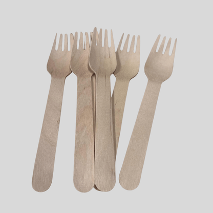 Disposable Forks – Pack of 100 - Eco - Friendly Cutlery - Cleaning Products UK