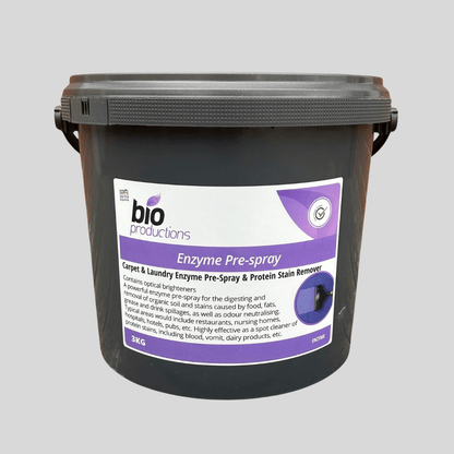 Double Hit Enzyme Pre - Spray 3kg – Protein Stain Remover Bio Productions - Cleaning Products UK