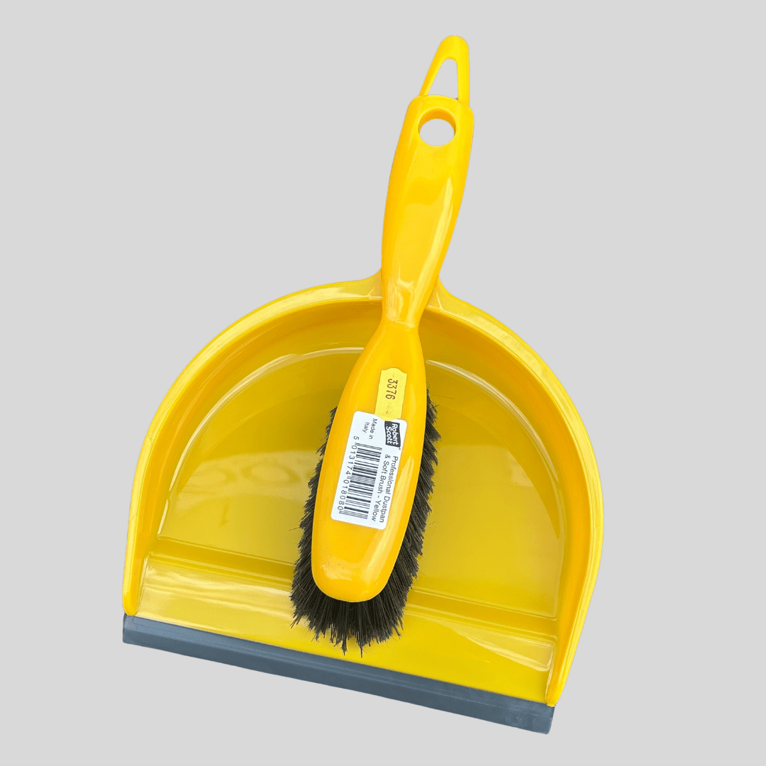 Dustpan & Brush Set – Available in Blue, Green, Red or Yellow - Cleaning Products UK