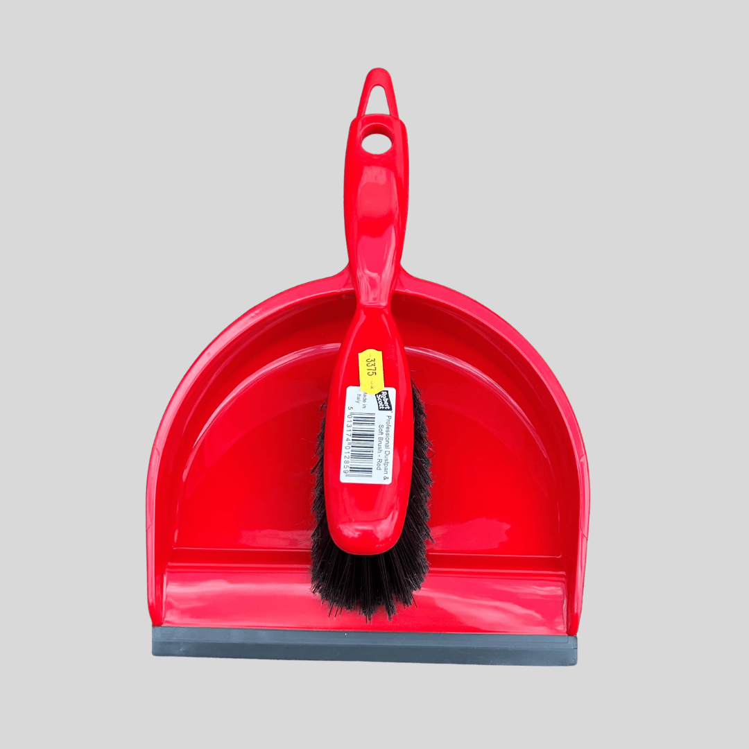 Dustpan & Brush Set – Available in Blue, Green, Red or Yellow - Cleaning Products UK