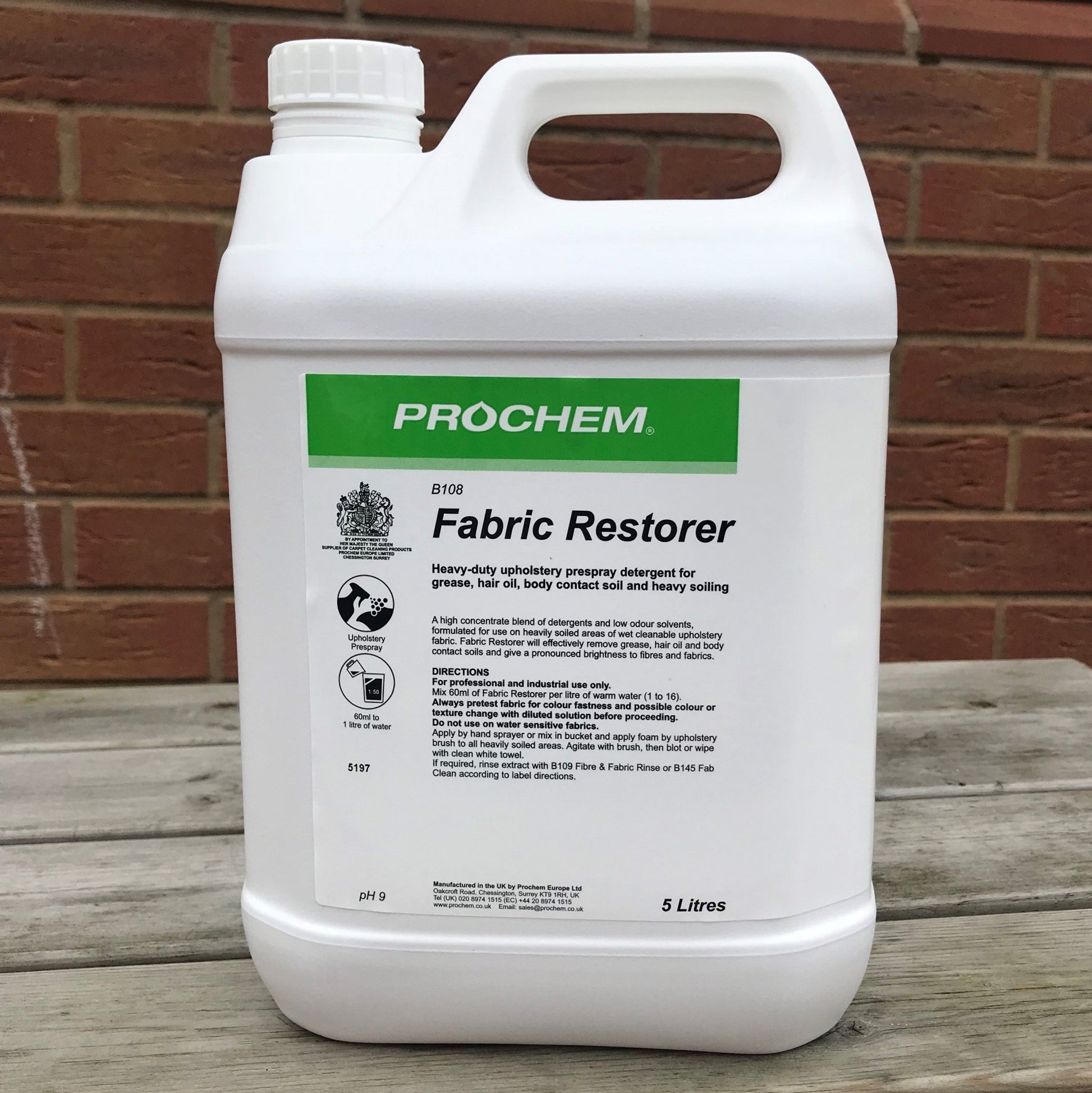 Fabric Restorer 5ltr - Cleaning Products UK