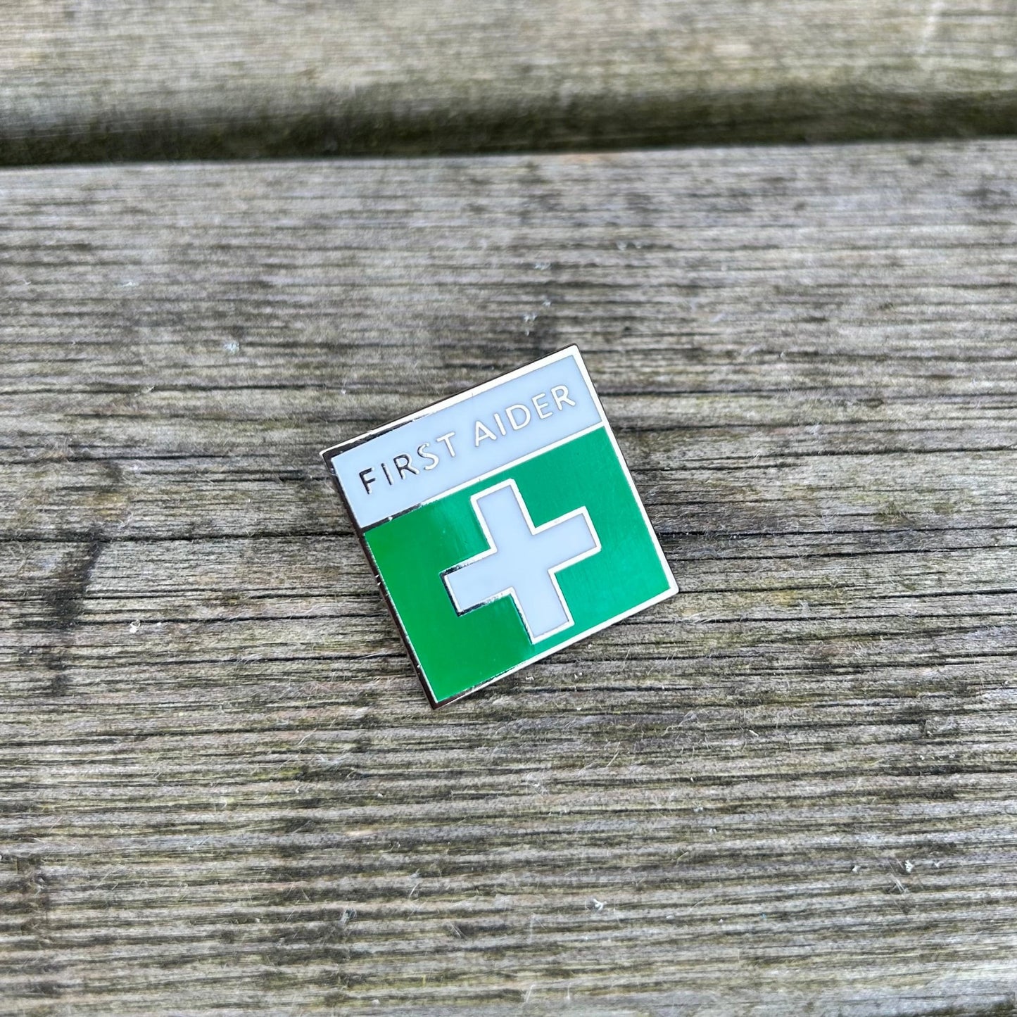 First Aid Badge With Pin & Catch - Cleaning Products UK