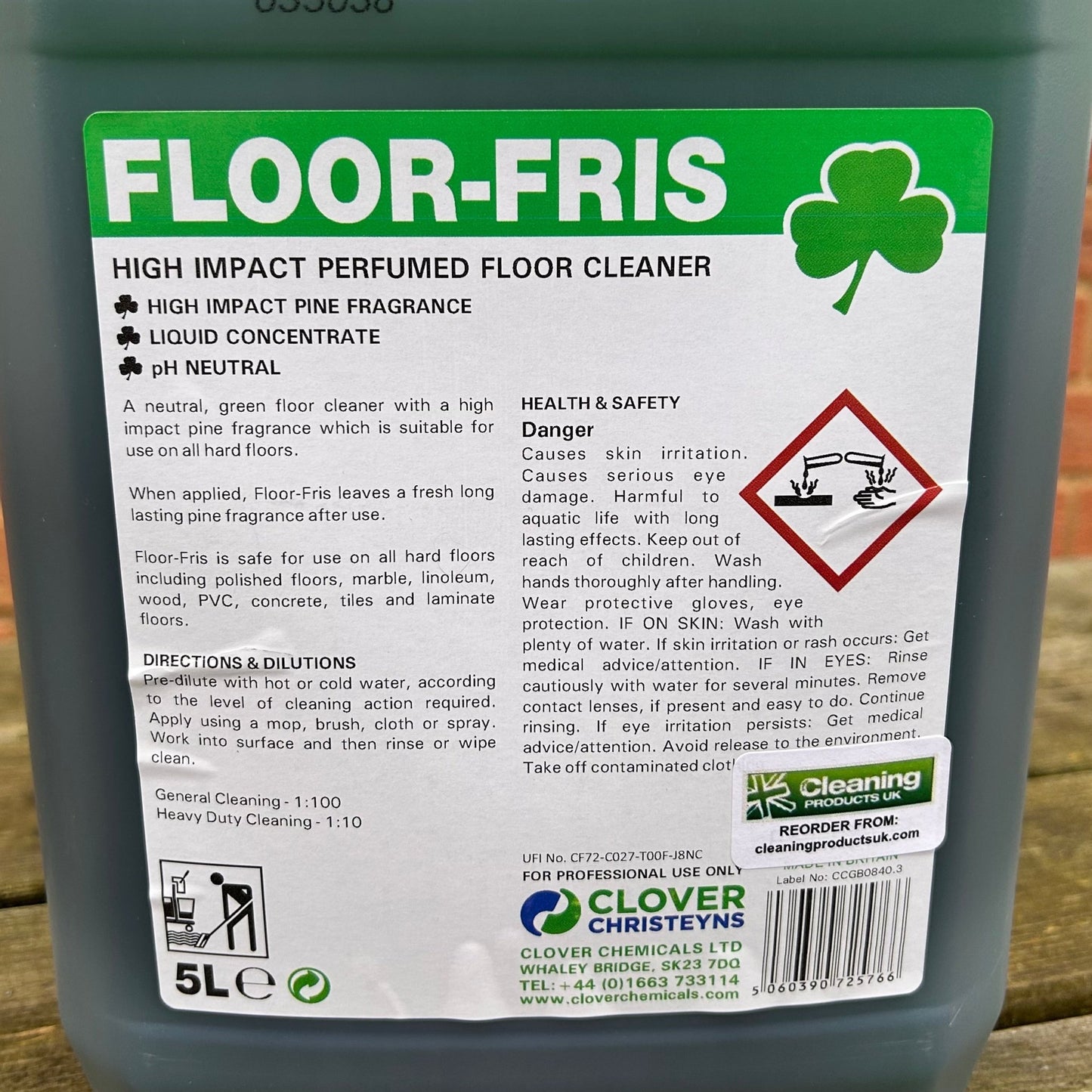 Floor Fris High Impact Perfumed Floor Cleaner 5ltr - Cleaning Products UK