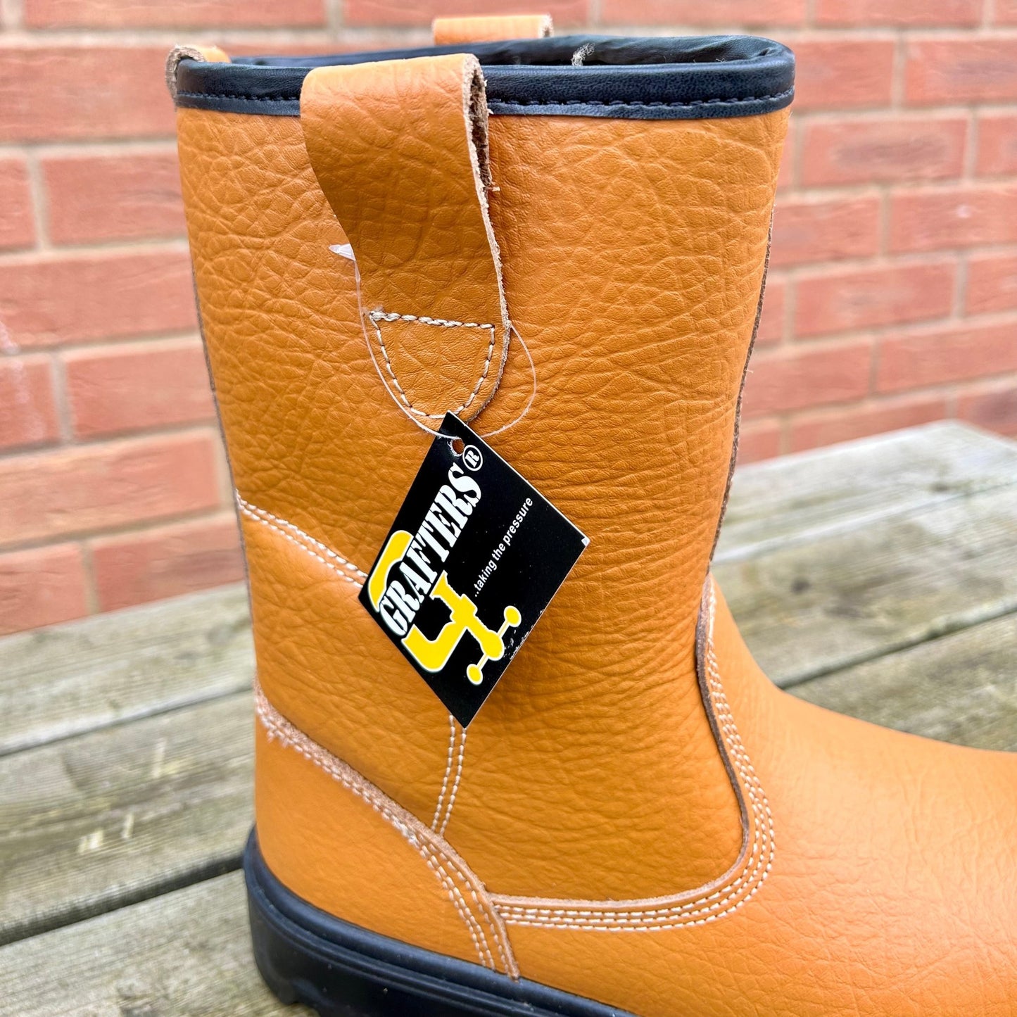 Grafters Brown steel toe cap Rigger boots - Cleaning Products UK