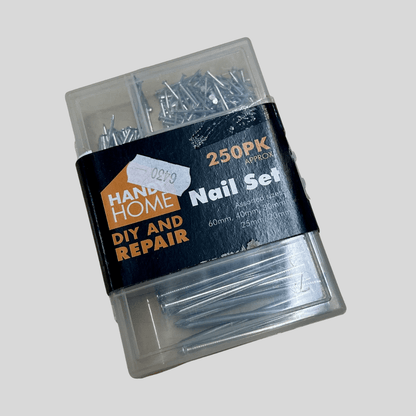 Handy Home Nail Set – 250 Piece Assorted DIY Nails Kit - Cleaning Products UK