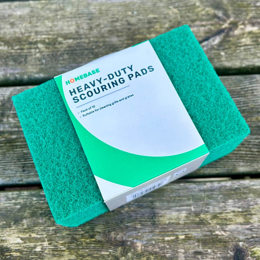 Heavy Duty Green Scouring Pads PK 10 - Cleaning Products UK