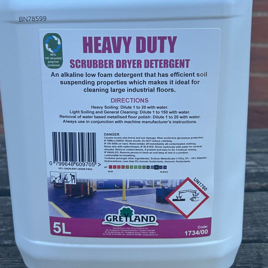Heavy Duty Scrubber Dryer Detergent 5ltr - Cleaning Products UK