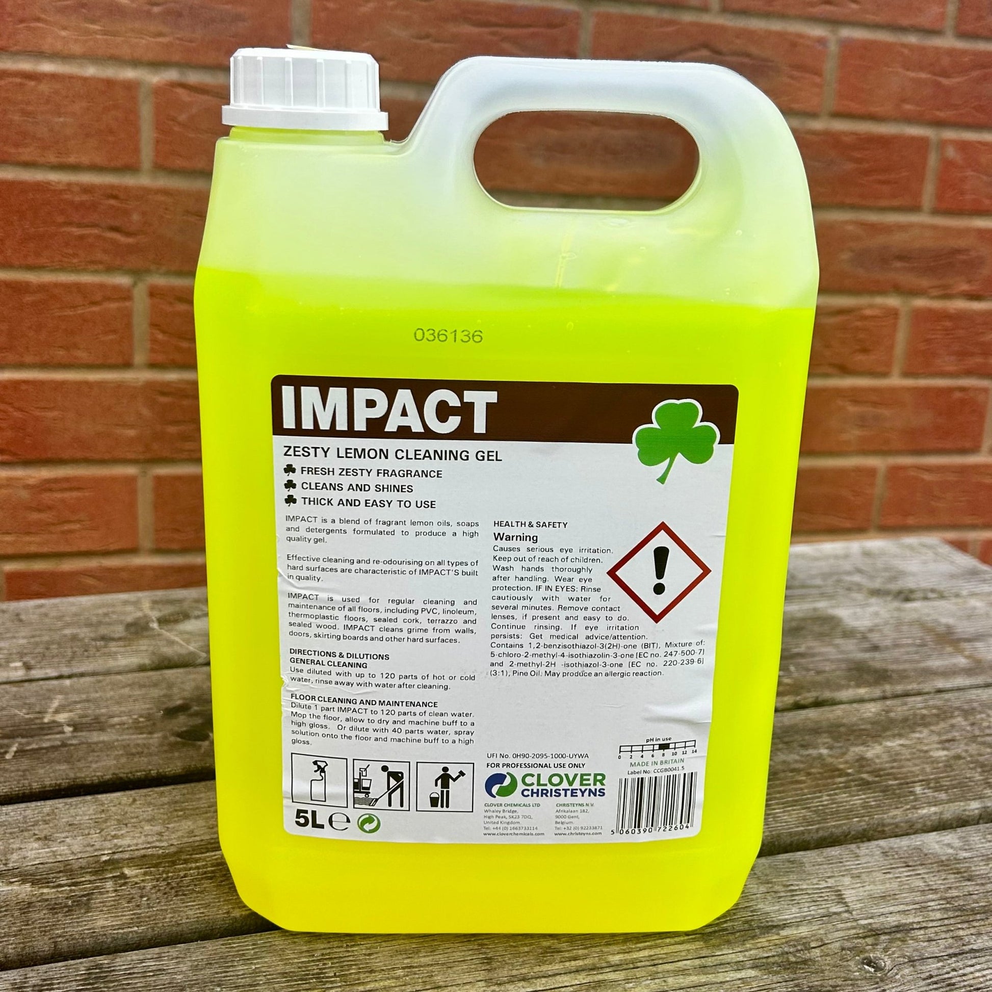 IMPACT Zesty Lemon Cleaning Gel 5ltr - Cleaning Products UK