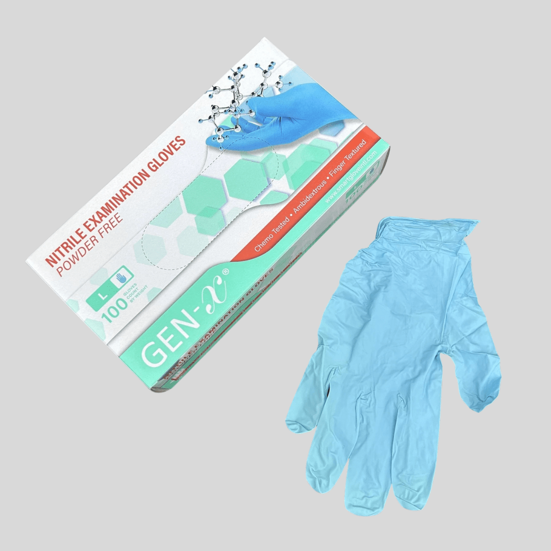 Large Blue Nitrile Gloves - Box 100 - Cleaning Products UK