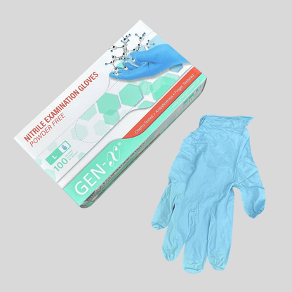Large Blue Nitrile Gloves - Box 100 - Cleaning Products UK