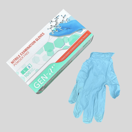 Large Blue Nitrile Gloves - Box 100 - Cleaning Products UK