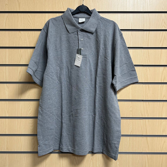 Large Heather Grey Polo Shirt Kustom Kit KK460 - Cleaning Products UK