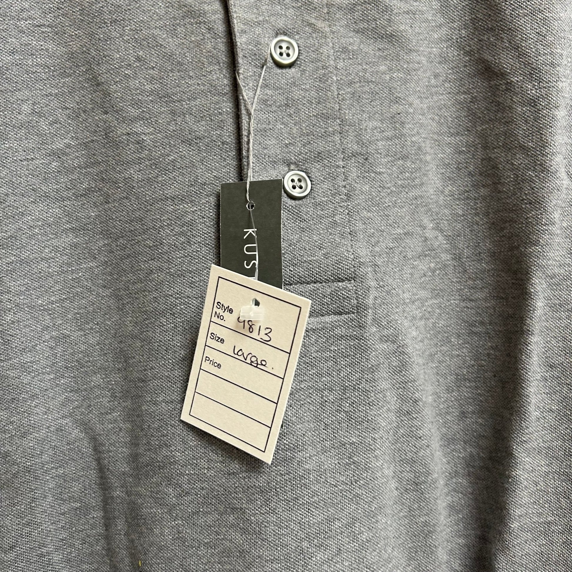 Large Heather Grey Polo Shirt Kustom Kit KK460 - Cleaning Products UK
