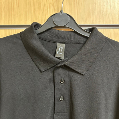Large Mens Black Polo Shirt SOL - Cleaning Products UK