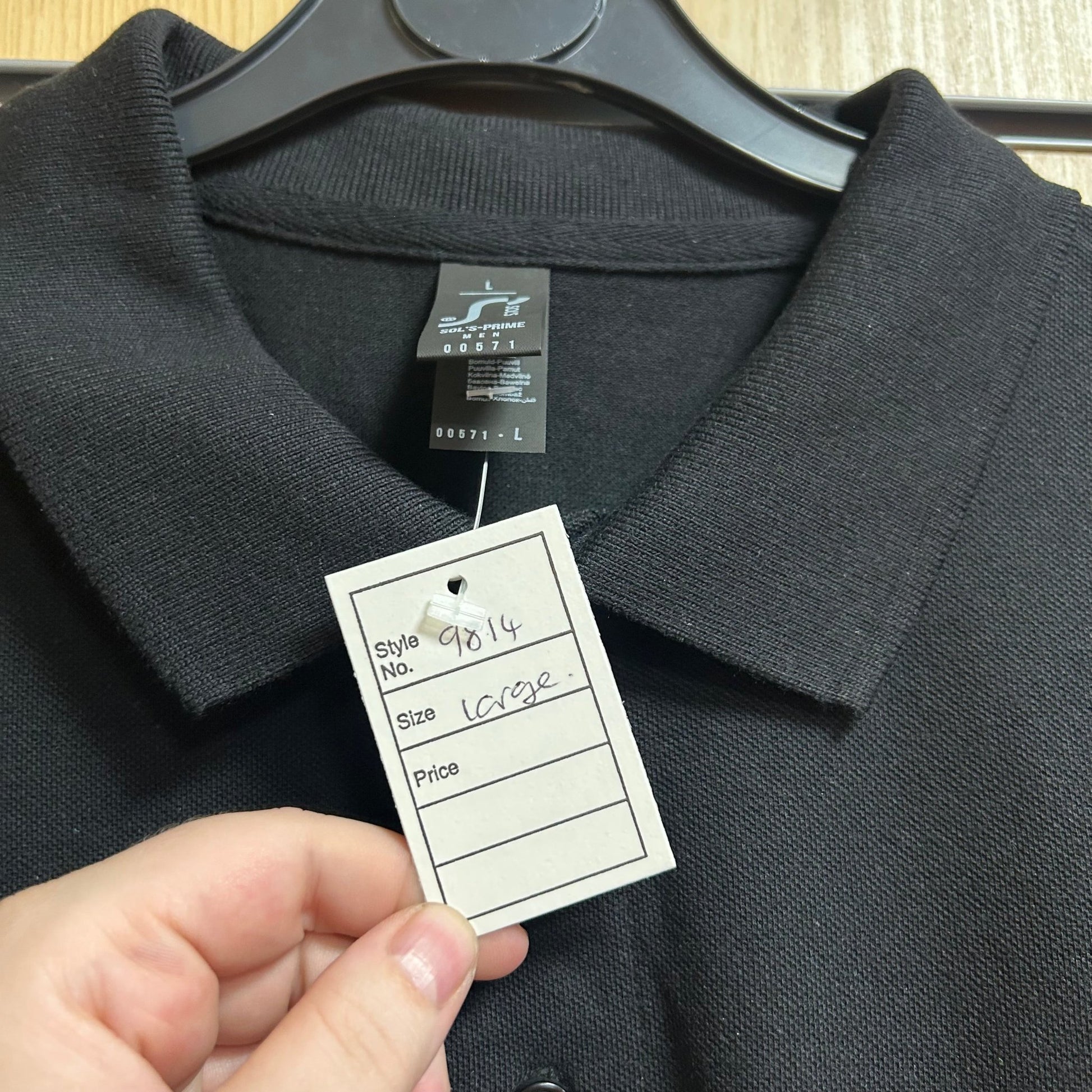 Large Mens Black Polo Shirt SOL - Cleaning Products UK