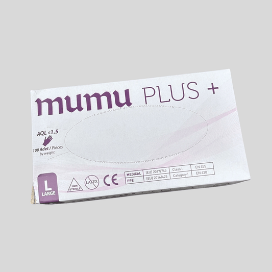 Large Nitrile Gloves "MUMUPLUS" PK 100 - Cleaning Products UK