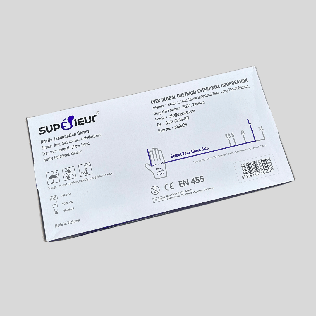 Large Nitrile Gloves "SUPERIEUR" Pk 100 - Cleaning Products UK