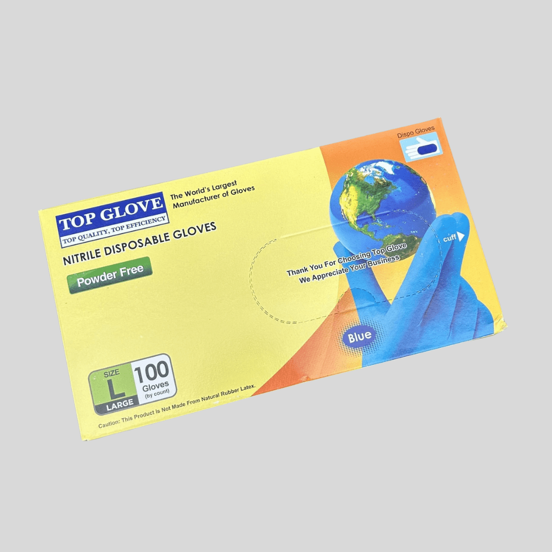 Large Nitrile Gloves "TOPGLOVE" PK 100 - Cleaning Products UK