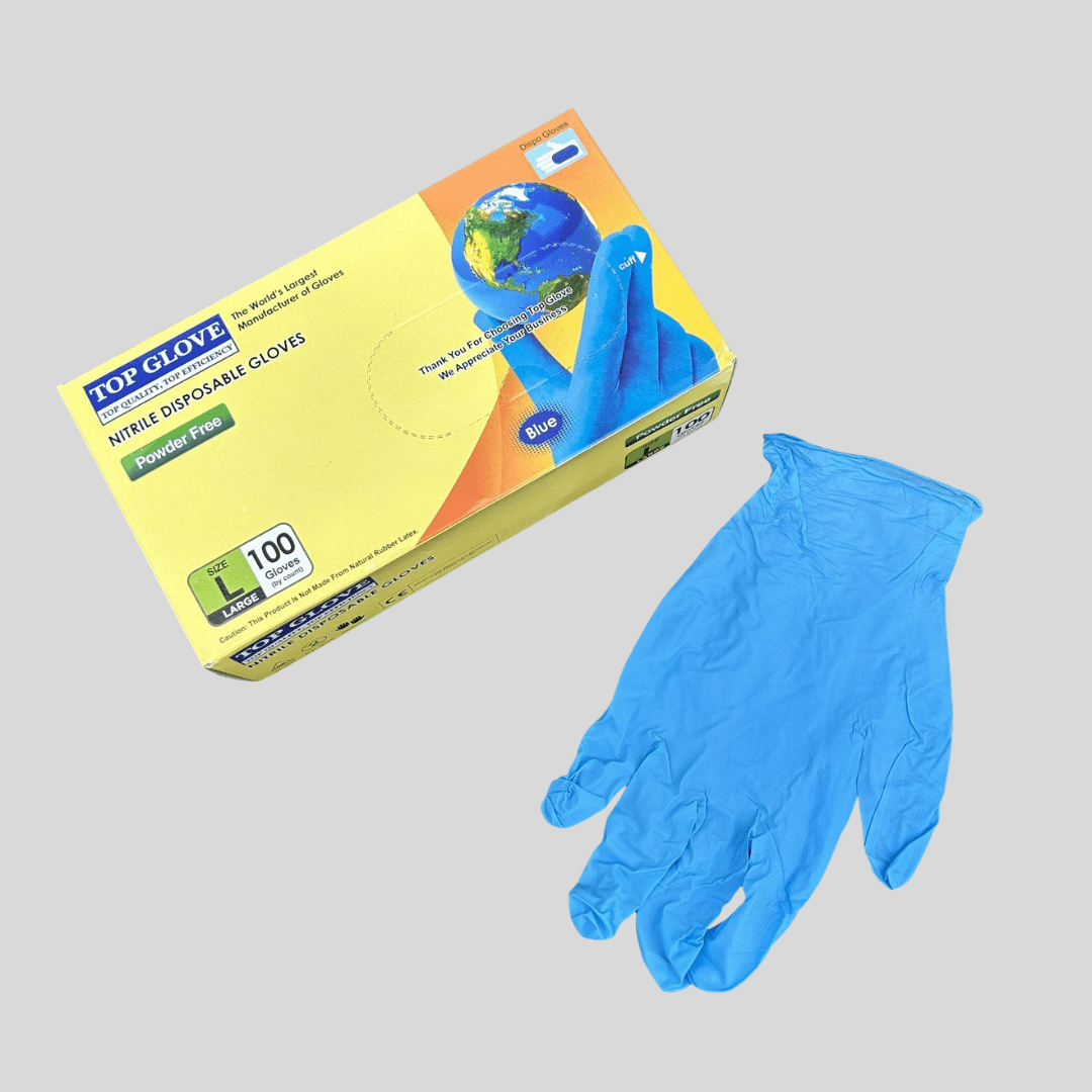 Large Nitrile Gloves "TOPGLOVE" PK 100 - Cleaning Products UK