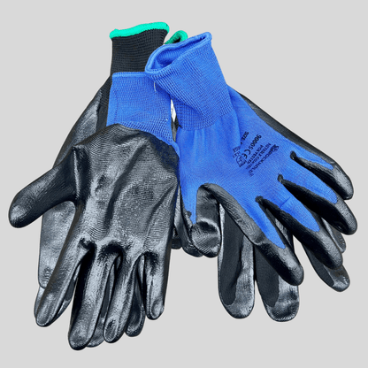 LARGE Rochold Nitrotouch Blue Nylon/Nitrile Gloves - PAIR - Cleaning Products UK