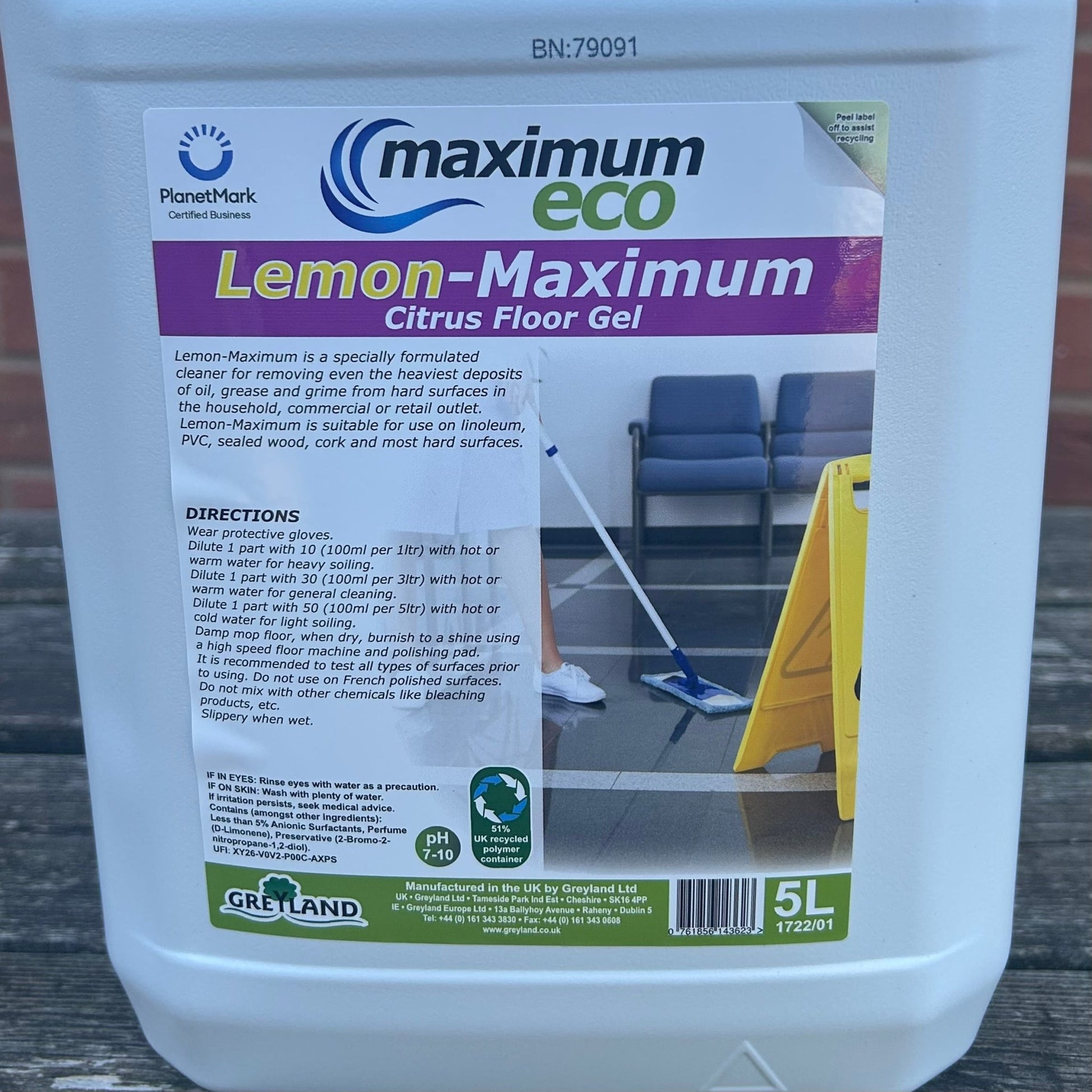 Lemon Cleansing Gel 5ltr - Cleaning Products UK