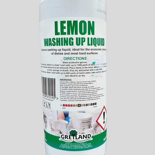 Lemon Washing Up Liquid 1ltr - Cleaning Products UK