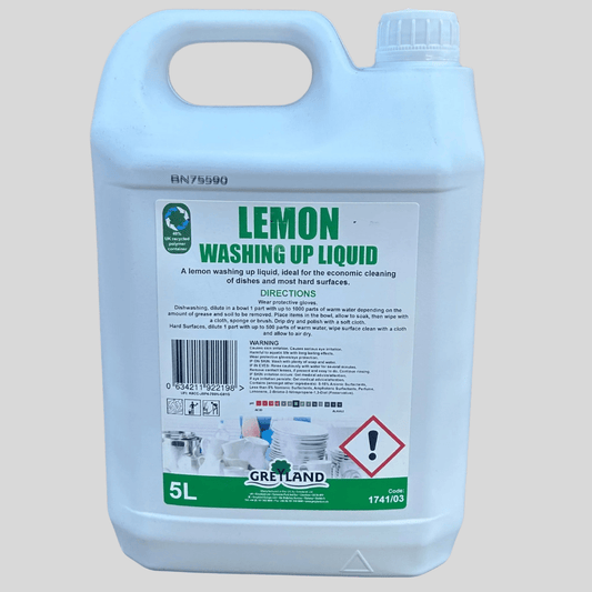 Lemon Washing Up Liquid 5ltr - Cleaning Products UK