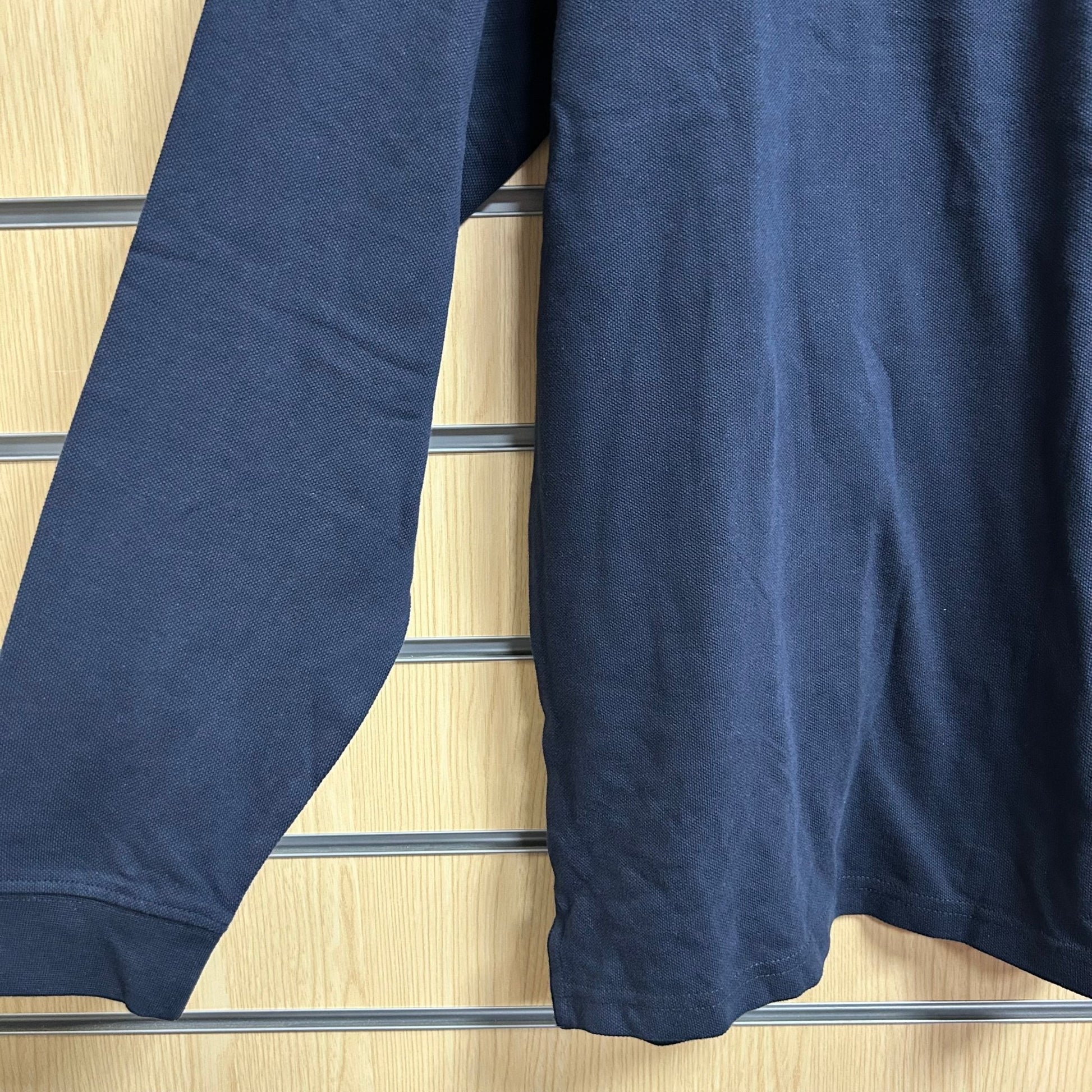 Medium Navy Long Sleeve Polo Shirt Russell 569L - Cleaning Products UK