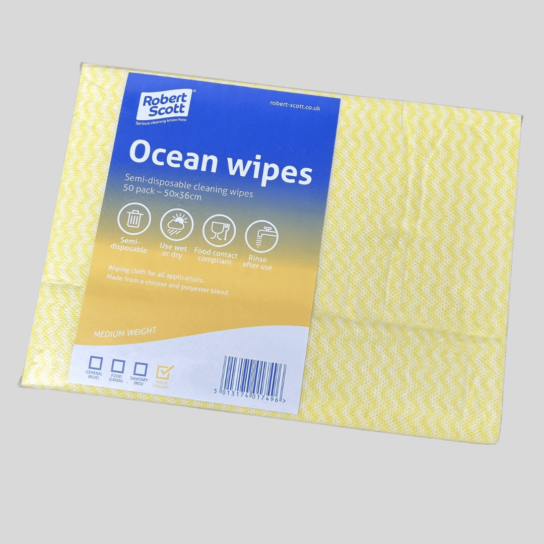 Medium Weight J - Cloths – Pack of 50 (Red, Green, Blue, Yellow) - Cleaning Products UK