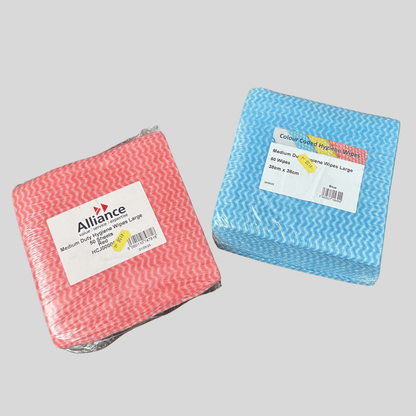 Medium Weight J - Cloths – Pack of 50 (Red, Green, Blue, Yellow) - Cleaning Products UK