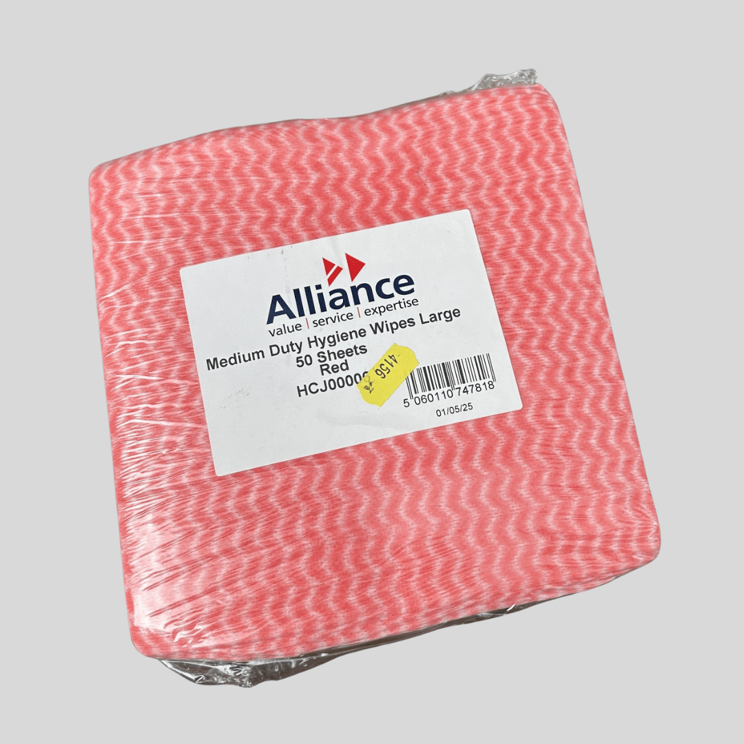 Medium Weight J - Cloths – Pack of 50 (Red, Green, Blue, Yellow) - Cleaning Products UK
