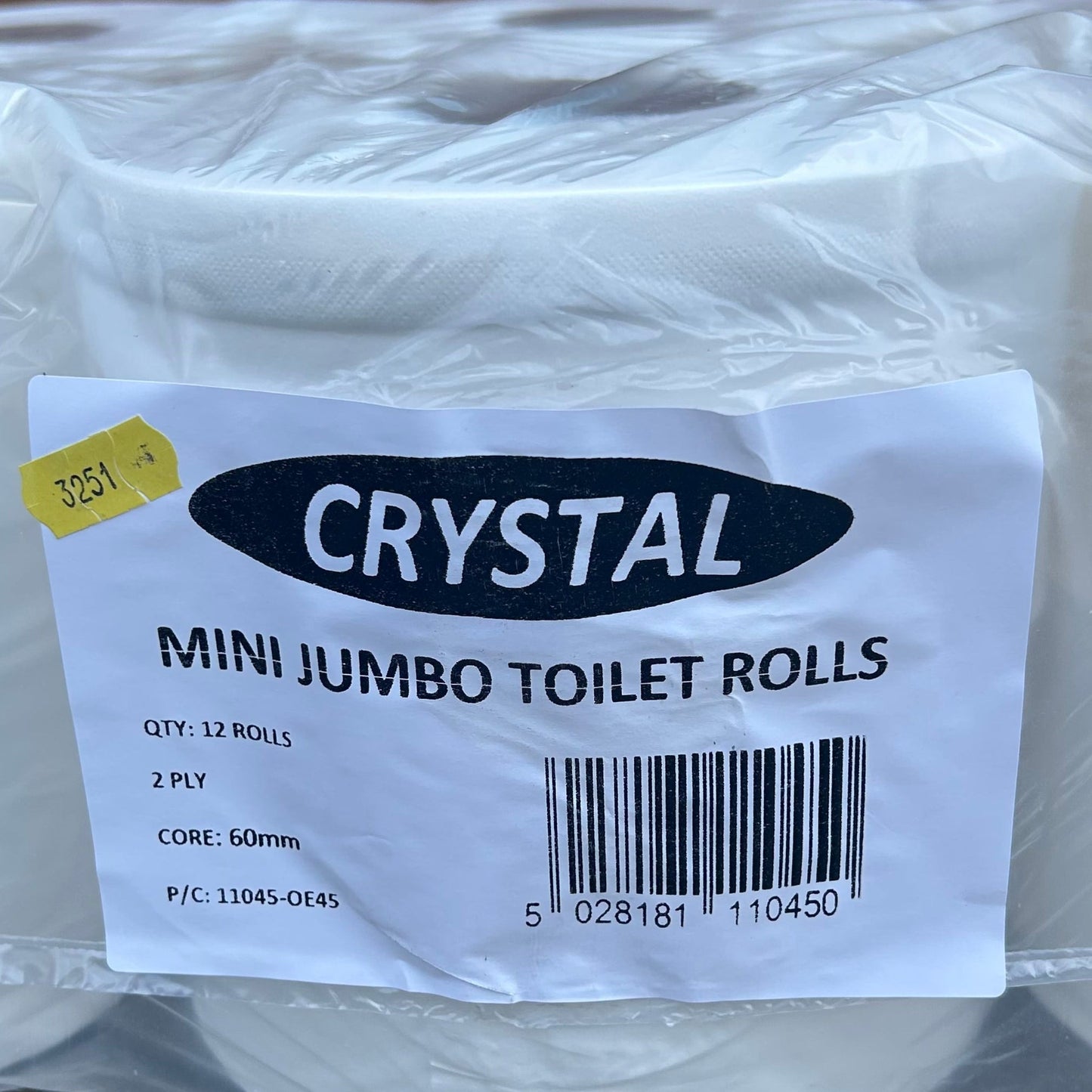 Mini Jumbo Toilet Rolls 150m Pack of 12 – 2 Ply 60mm Core - Cleaning Products UK