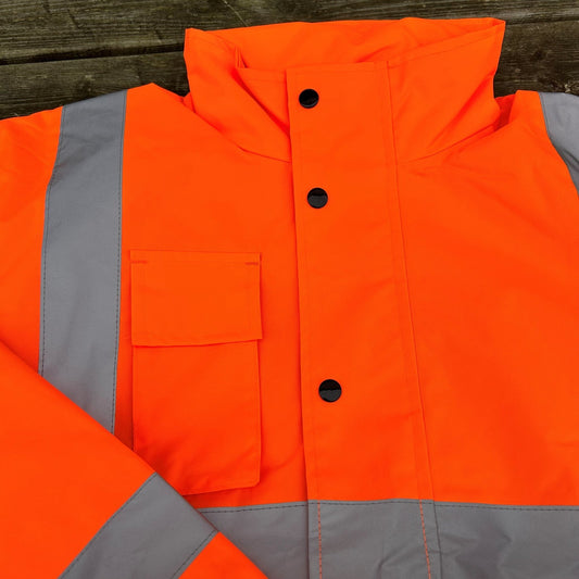 Orange Hivis Bomber Jacket - Cleaning Products UK