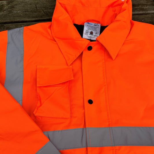 Orange Hivis Parka Jackets - Cleaning Products UK