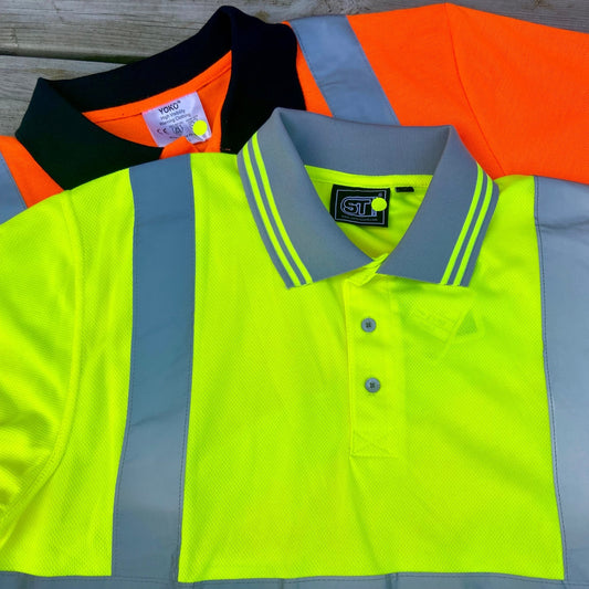 Orange Hivis Polo Shirt - Cleaning Products UK