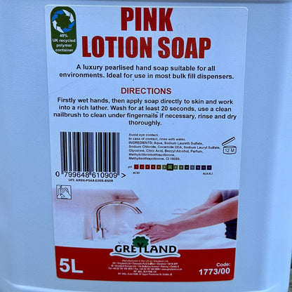 Pink Lotion Soap 5ltr - Cleaning Products UK