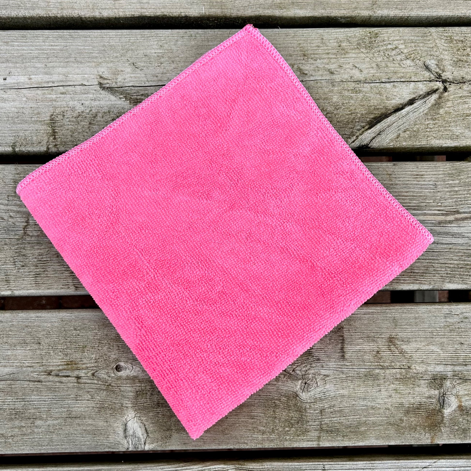 pink microfibre cleaning cloth