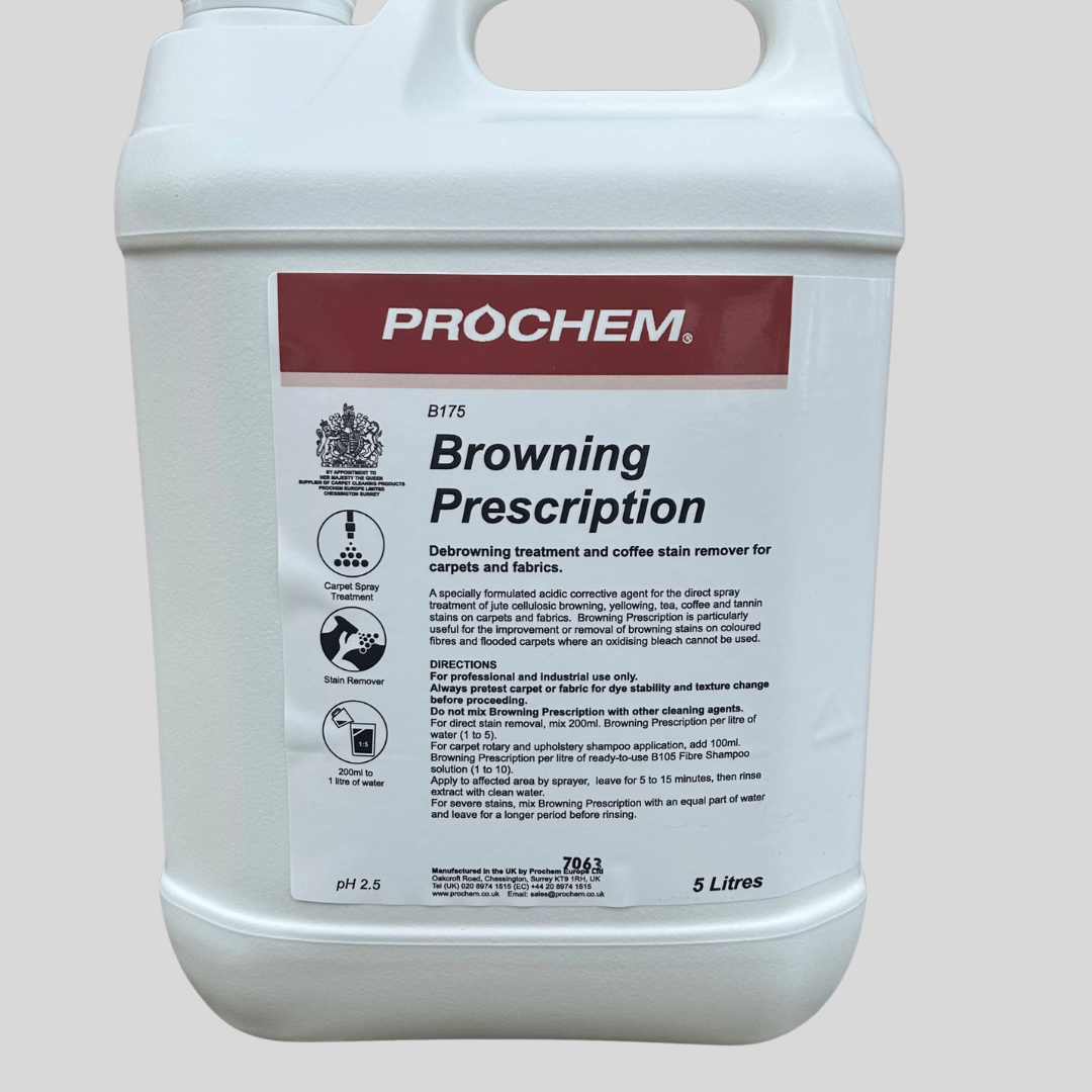 Prochem Browning Prescription 5 Litre – Coffee & Tannin Stain Remover - Cleaning Products UK